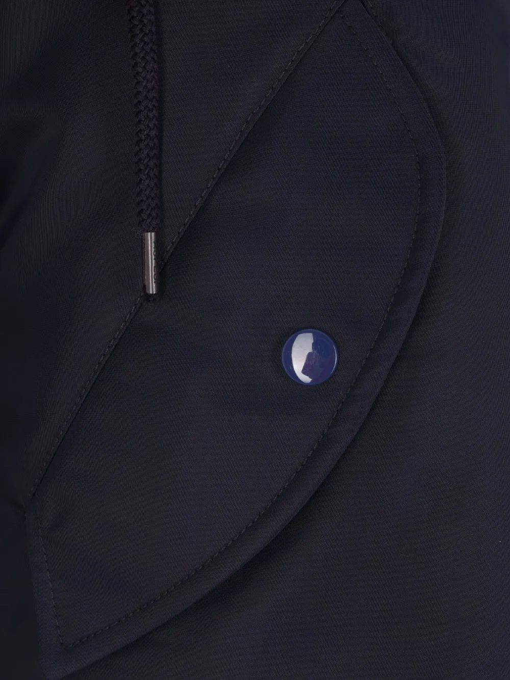 Aspesi Drawstring Hooded Padded Coat In Blue