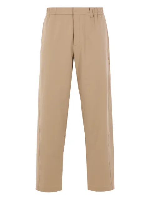 Laminar elasticated-waistband drawstring trousers