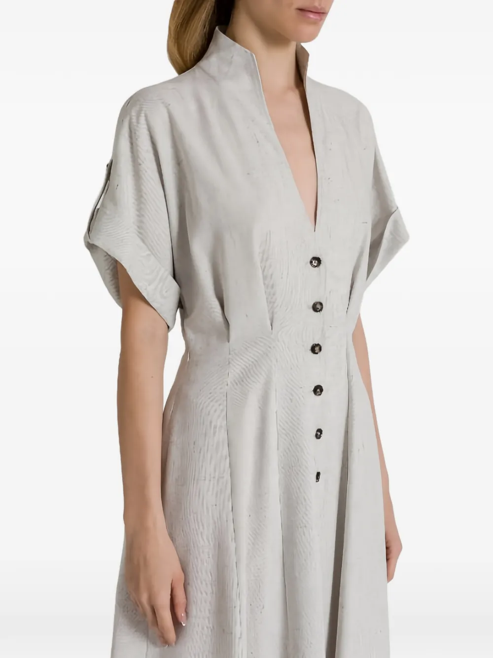 Alberta Ferretti Jurk met V-hals Grijs