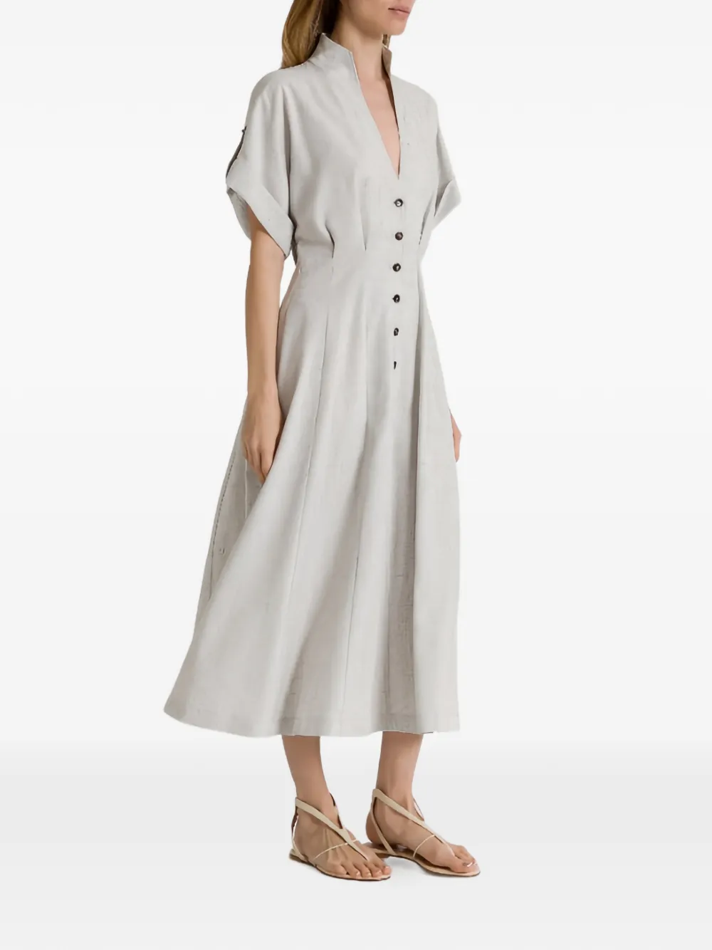 Alberta Ferretti Jurk met V-hals Grijs