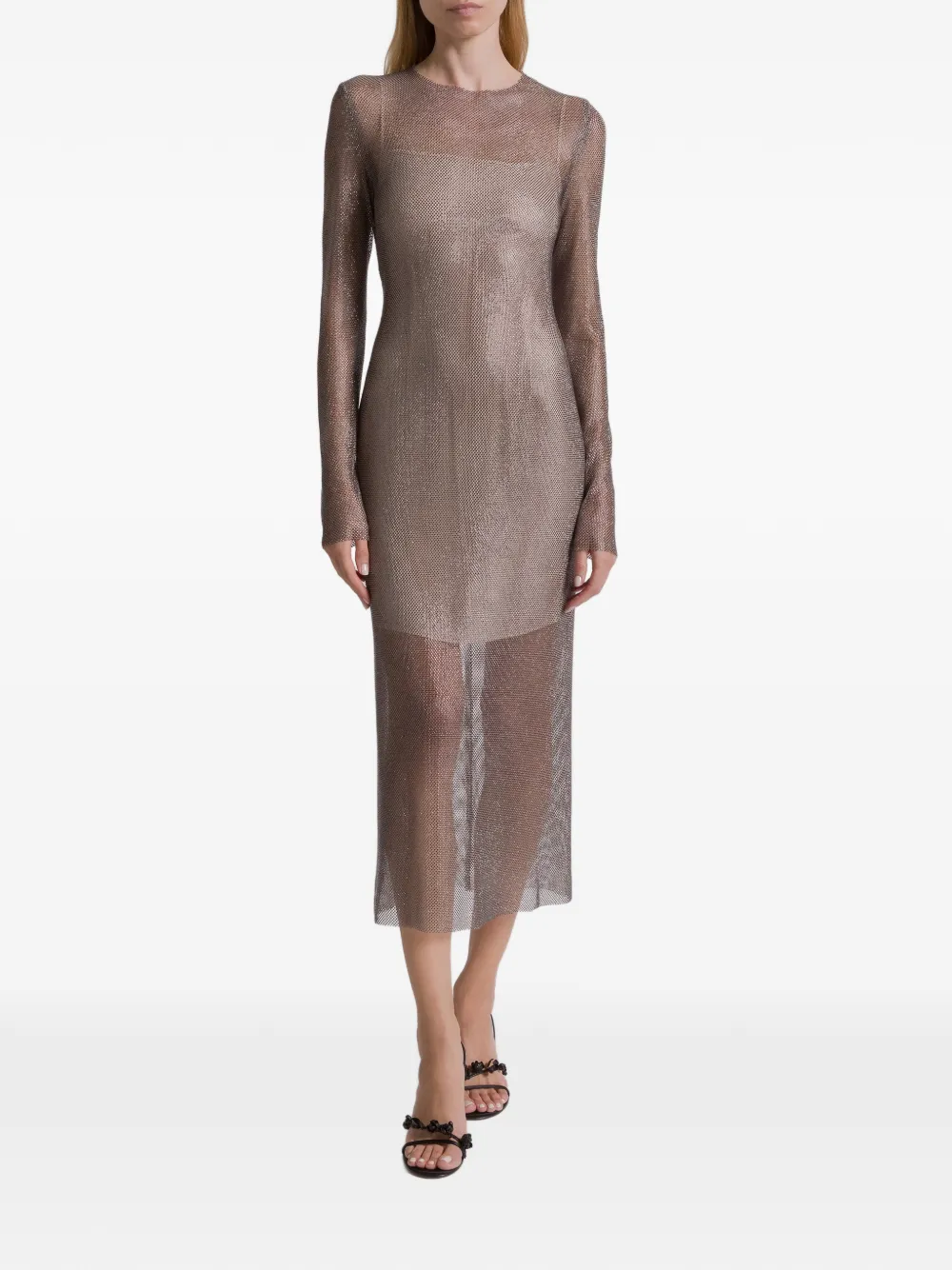 Alberta Ferretti long-sleeve dress - Grijs