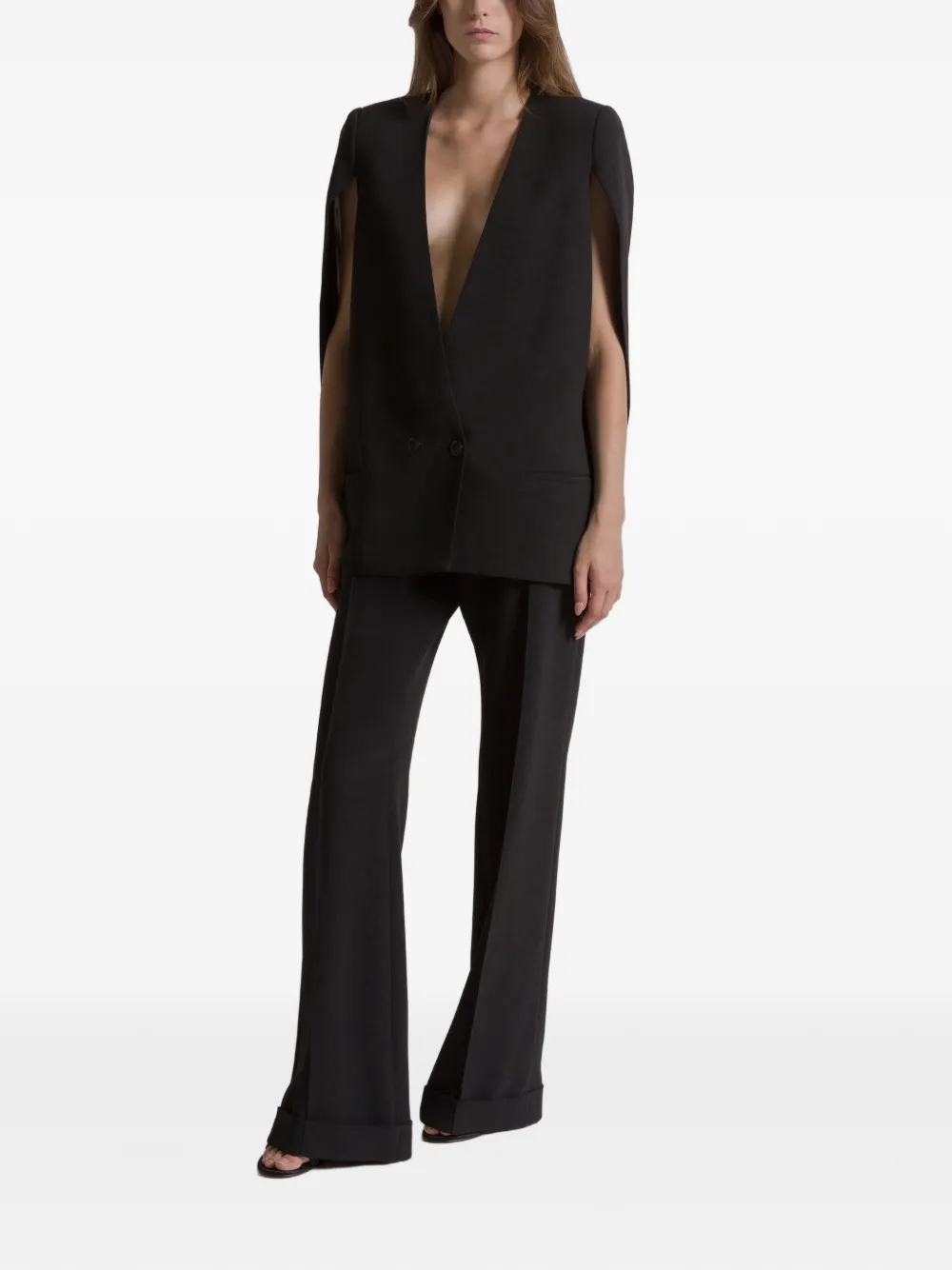 Alberta Ferretti Double-breasted Waistcoat In Black