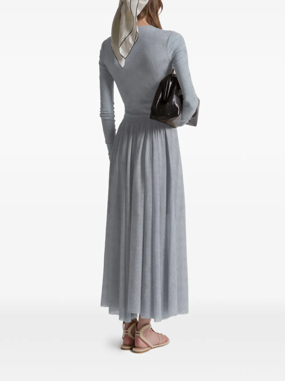 Alberta Ferretti pleated skirt Blauw