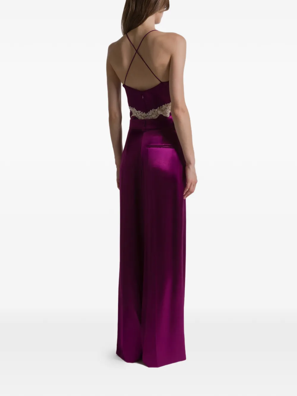 Alberta Ferretti V-neck Tank Top In Purple