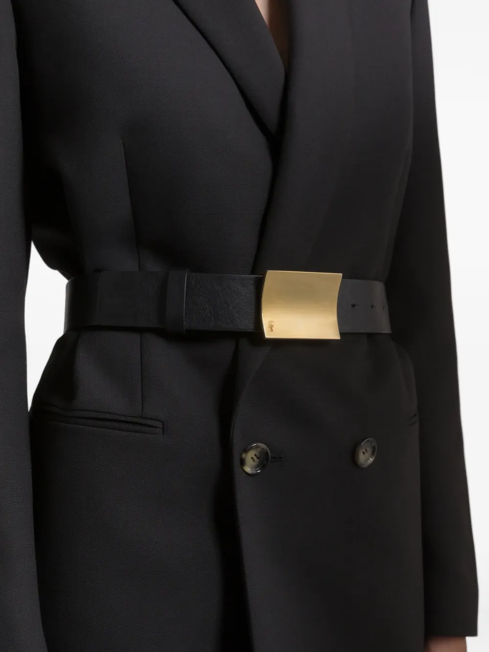  Alberta Ferretti Square Buckle Belt - Black 