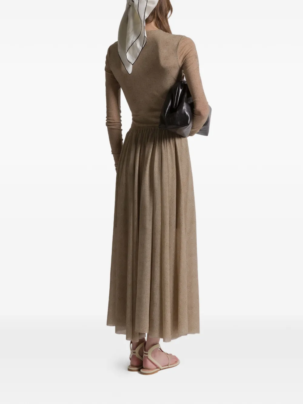 Alberta Ferretti Long-sleeve Body In Neutral
