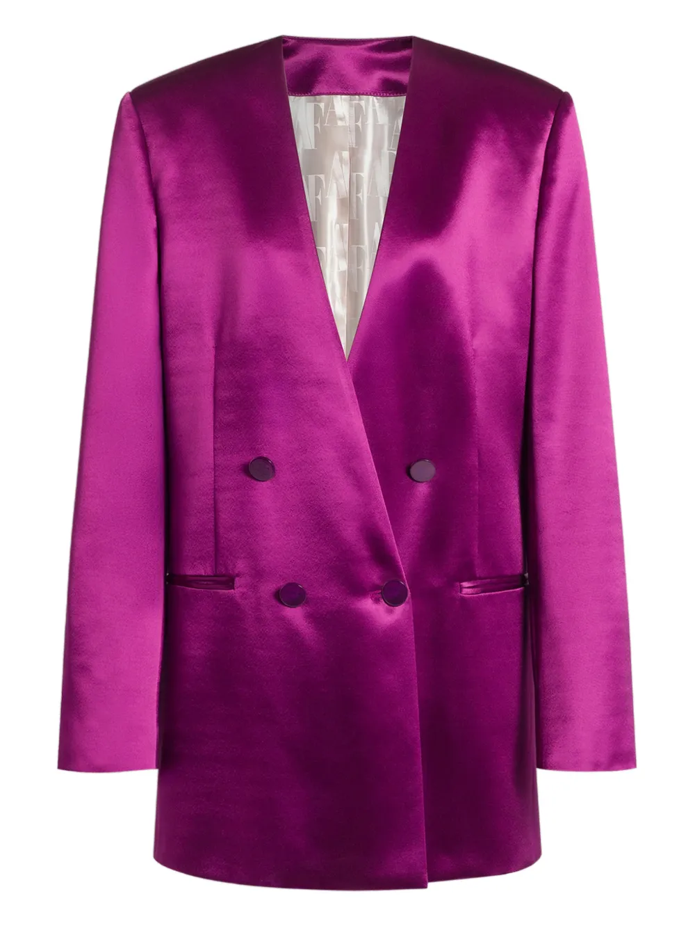Alberta Ferretti double-breasted buttoned jacket | Purple | Image 1
