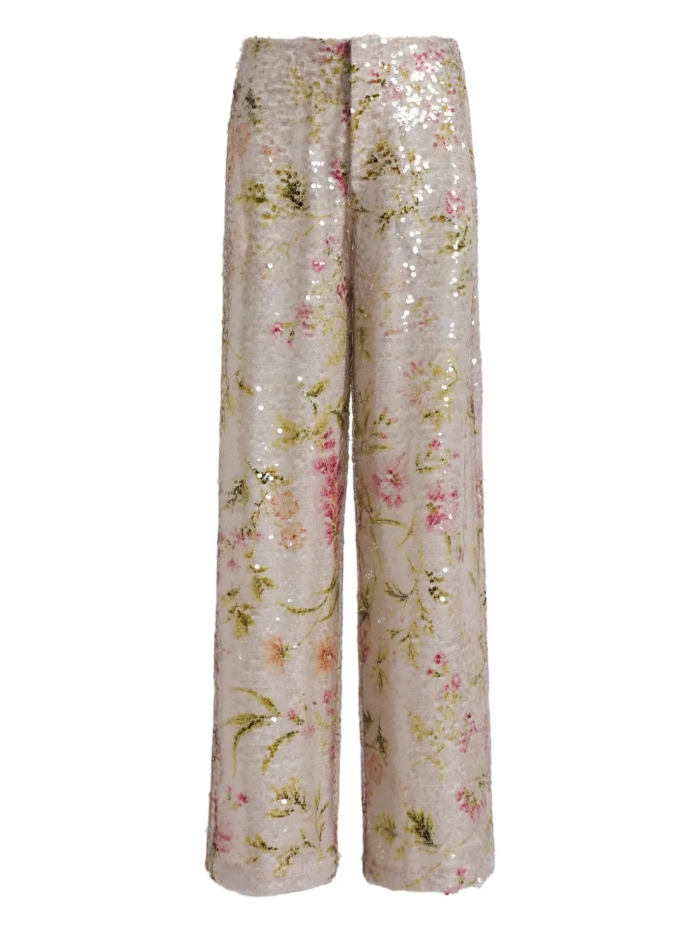 Alberta Ferretti Pantaloni a fiori - Toni neutri