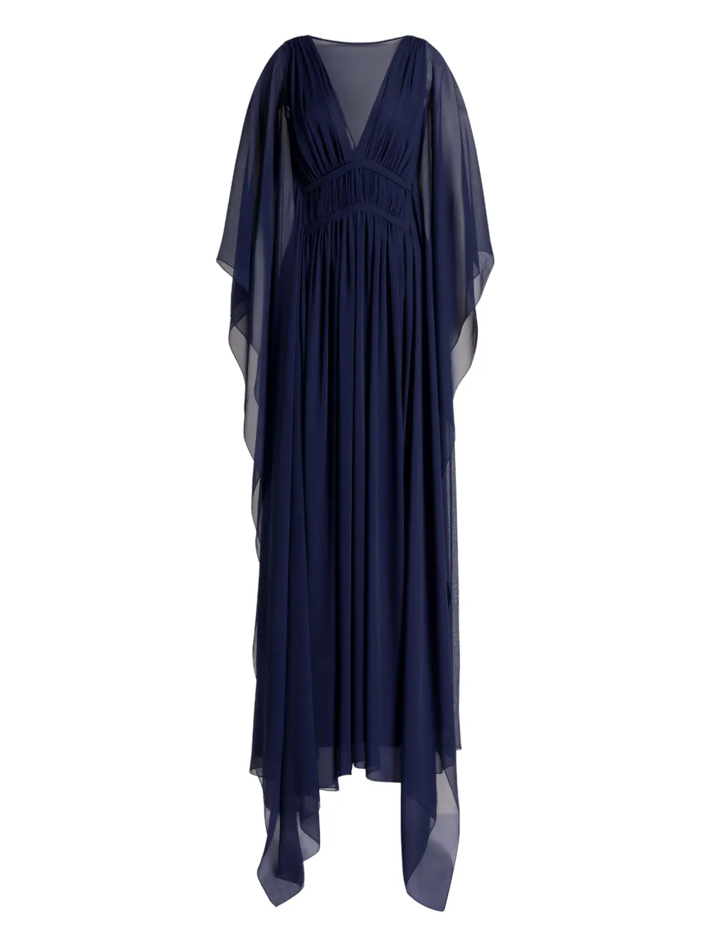 Alberta Ferretti V-neck Maxi Dress In Blue