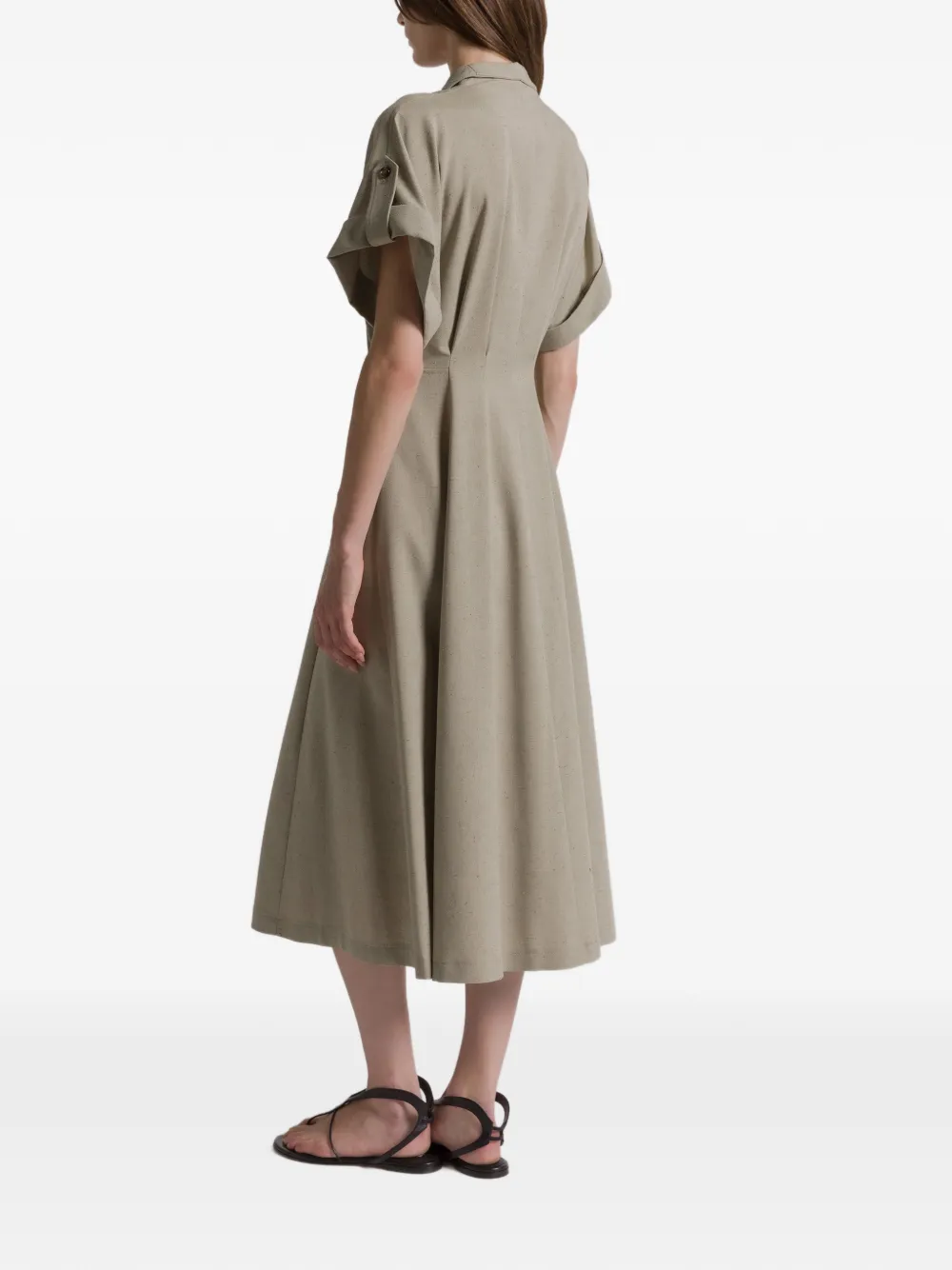 Alberta Ferretti Jurk met knopen Beige