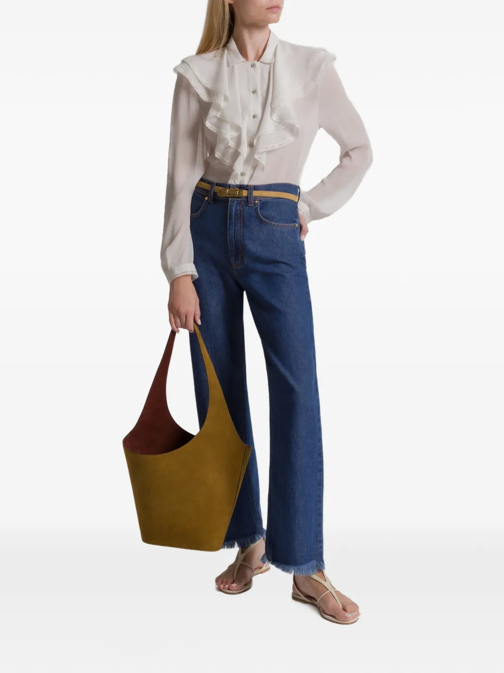 Alberta Ferretti ruffled shirt - Wit