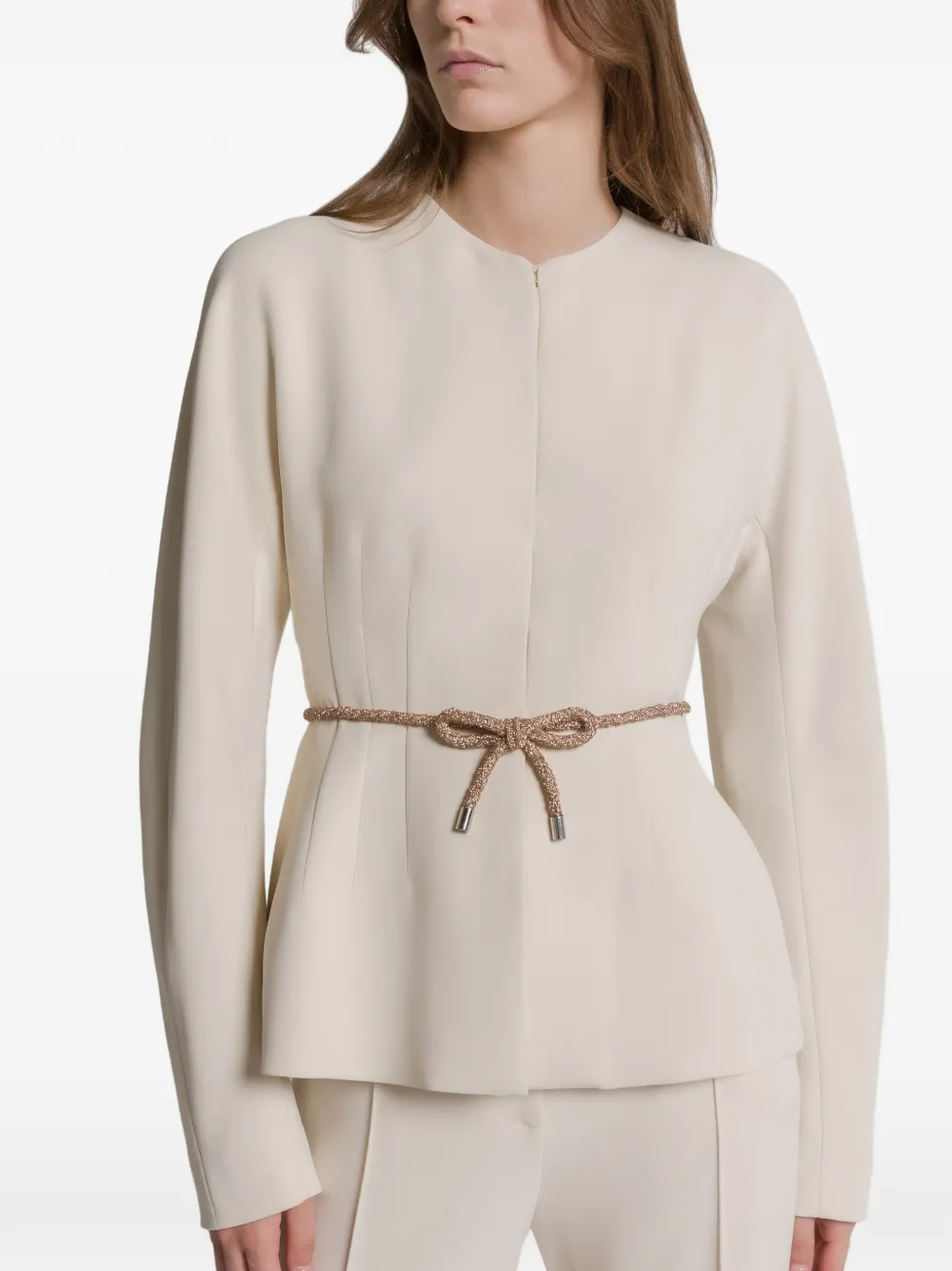 Alberta Ferretti Riem met strik Goud