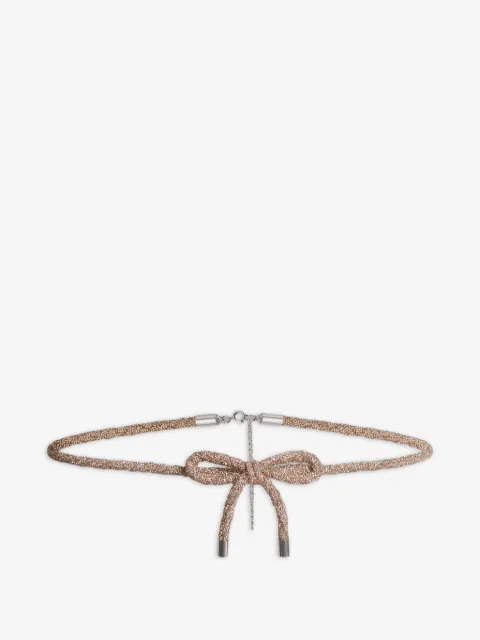 Alberta Ferretti bow rope belt