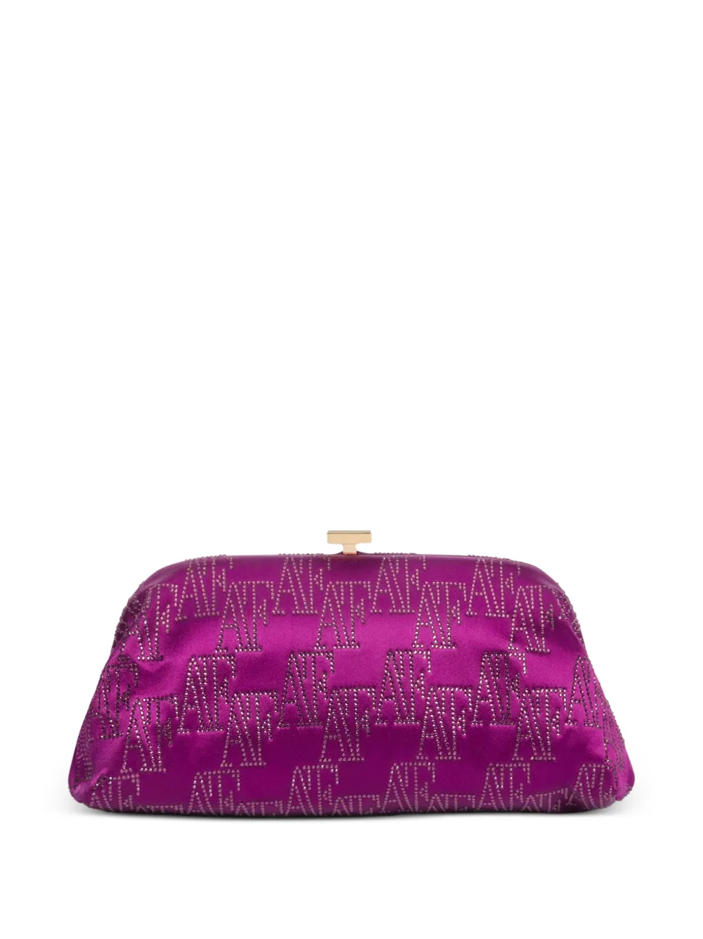 Alberta Ferretti Clutch con decorazione e catena - Viola