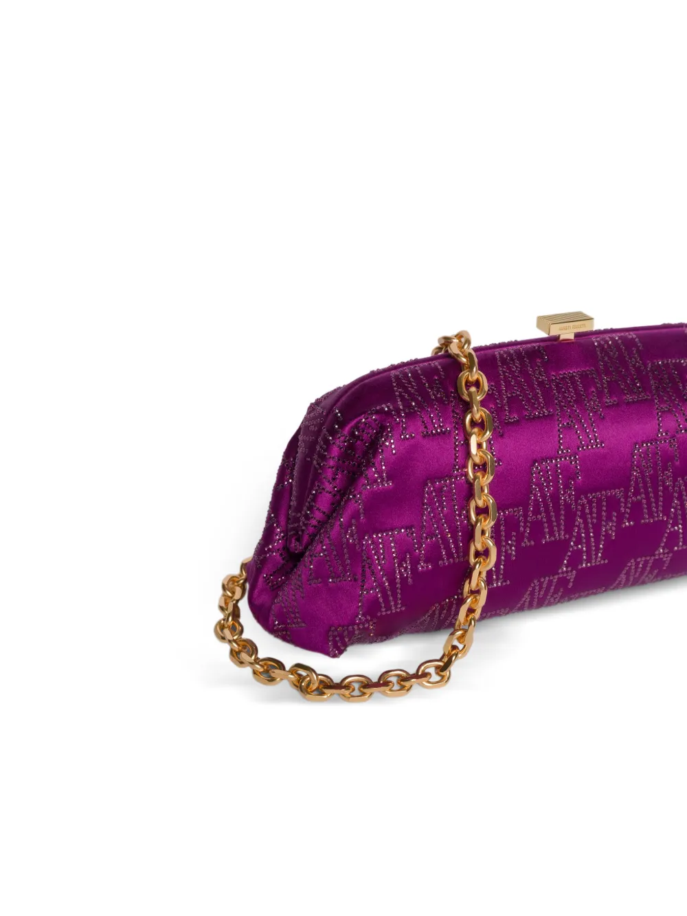  Alberta Ferretti Chain Embellished Clutch Bag - Purple 