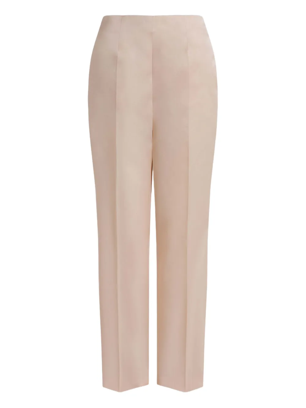 Alberta Ferretti Silk High-waisted Trousers In Pink