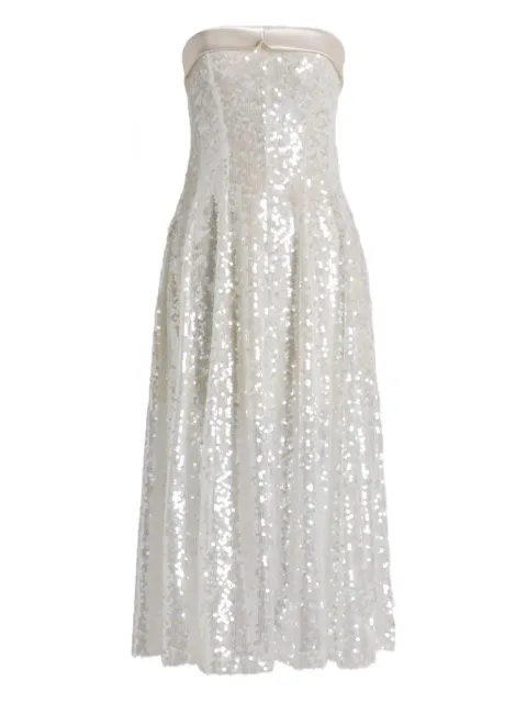 Alberta Ferretti strapless midi dress