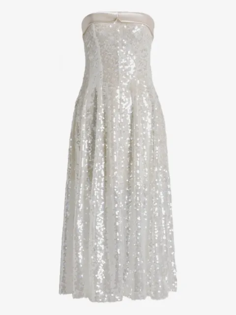 Alberta Ferretti strapless midi dress