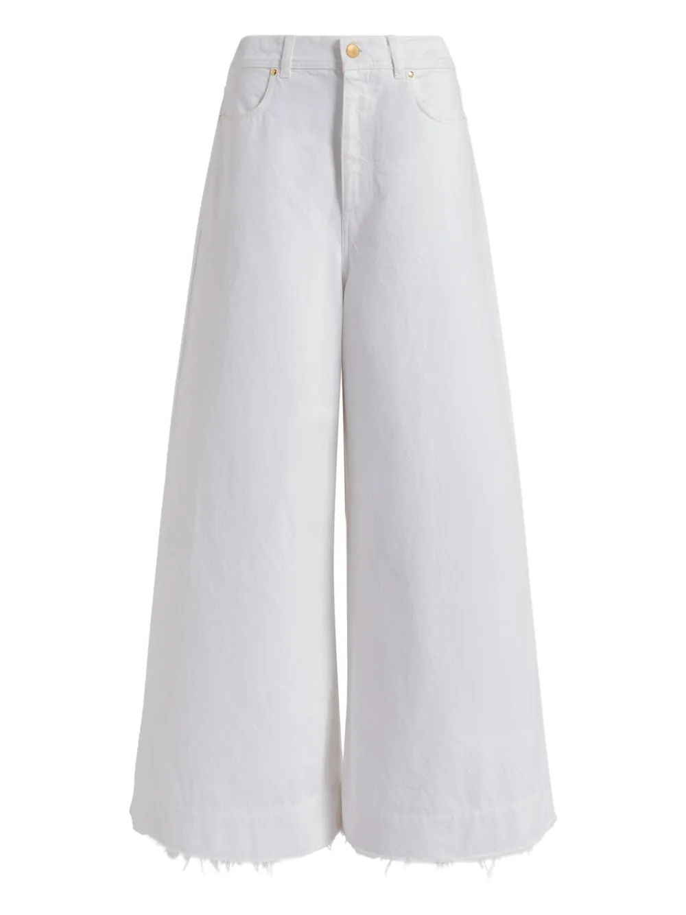 Alberta Ferretti Jeans con orlo sfrangiato - Bianco