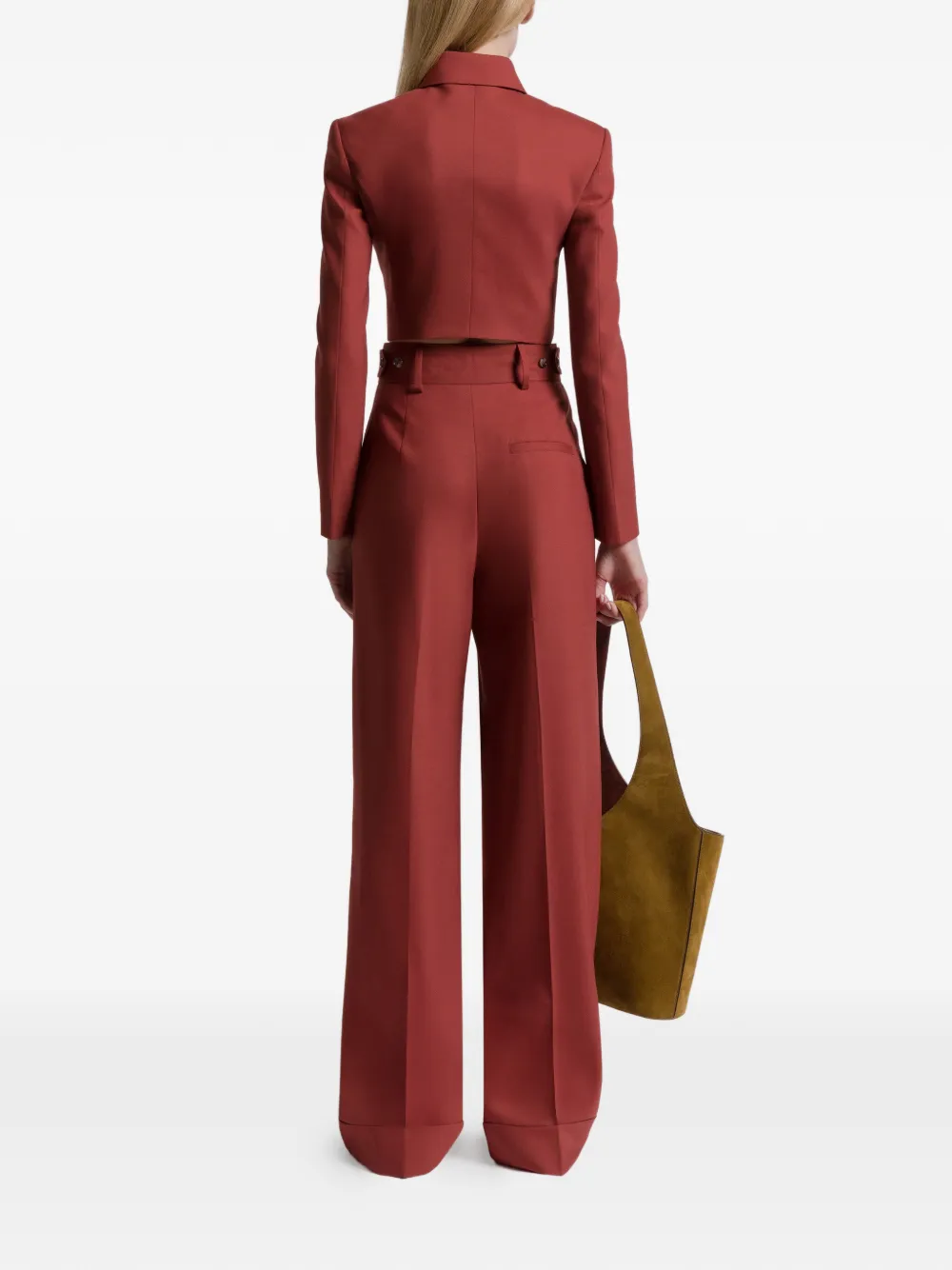 Alberta Ferretti Pleated Trousers In Red