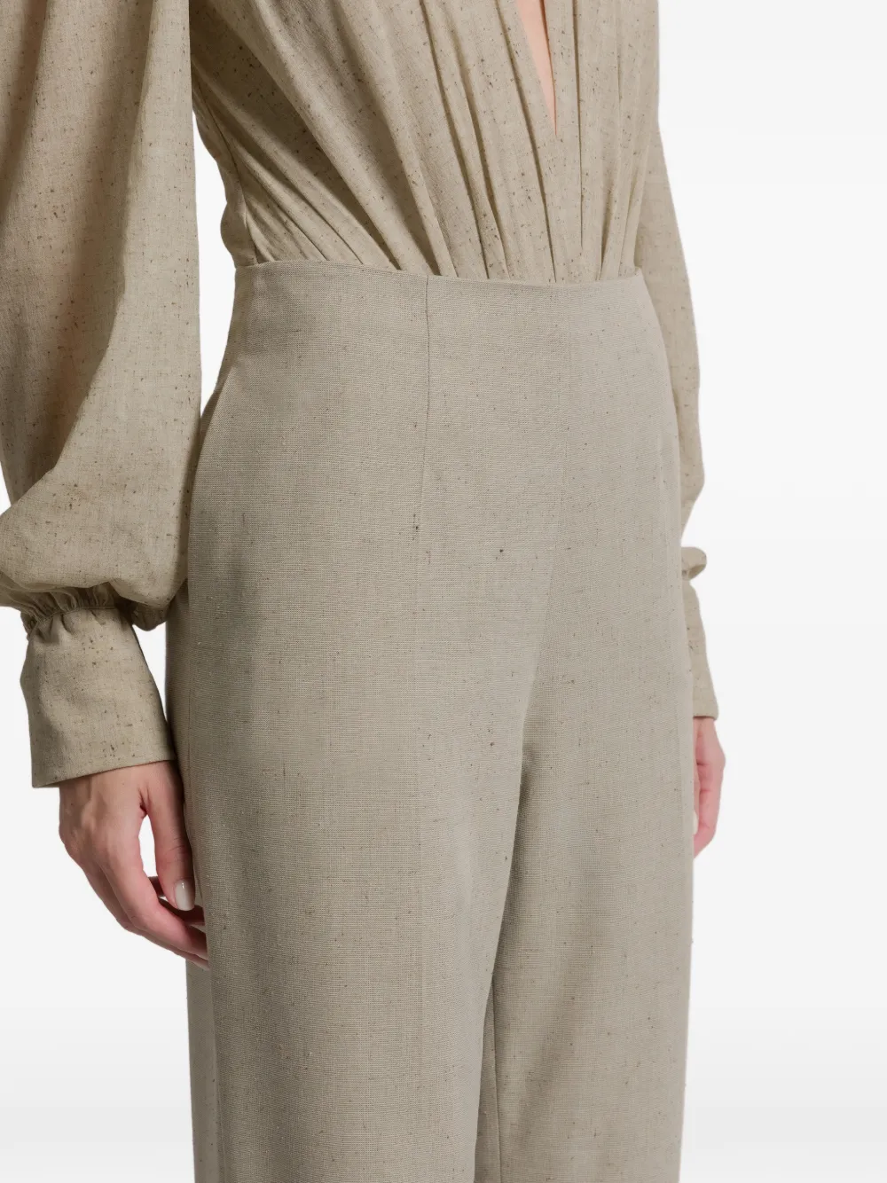 Alberta Ferretti High waist broek Grijs