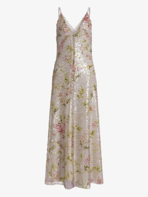 Alberta Ferretti vestido largo con motivo floral