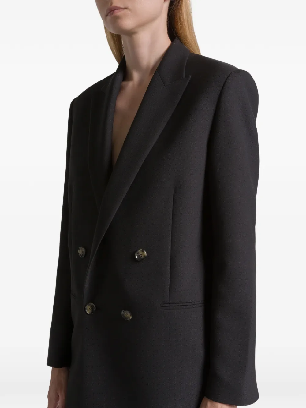Alberta Ferretti Blazer met dubbele rij knopen Zwart