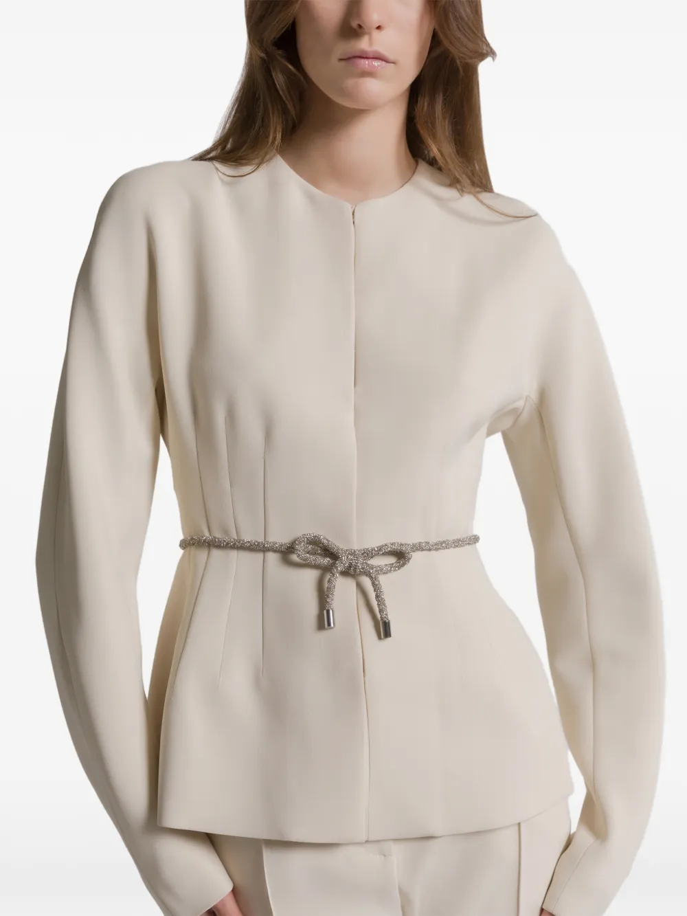  Alberta Ferretti Bow Detail Belt - Grey 