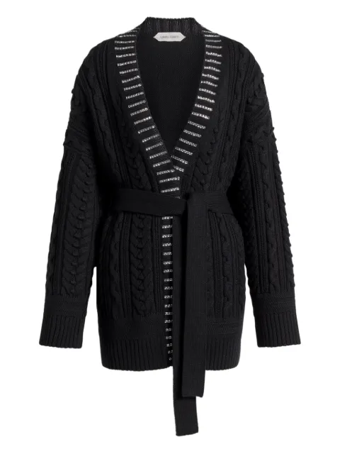 Alberta Ferretti Aran cable-knit cardigan