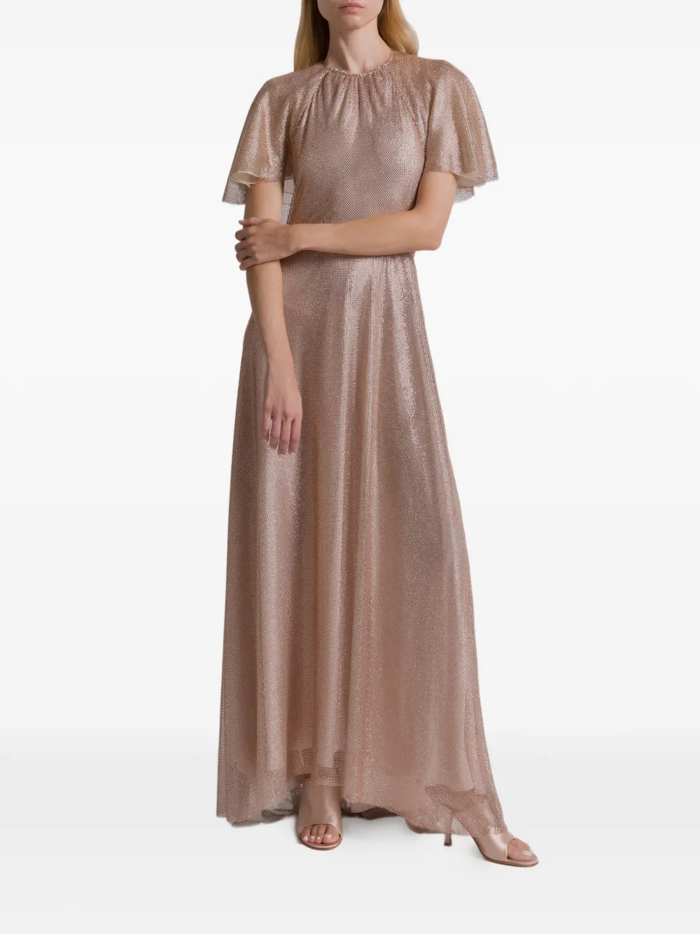 Alberta Ferretti flutter-sleeve maxi dress | Evening Dresses | Image 2