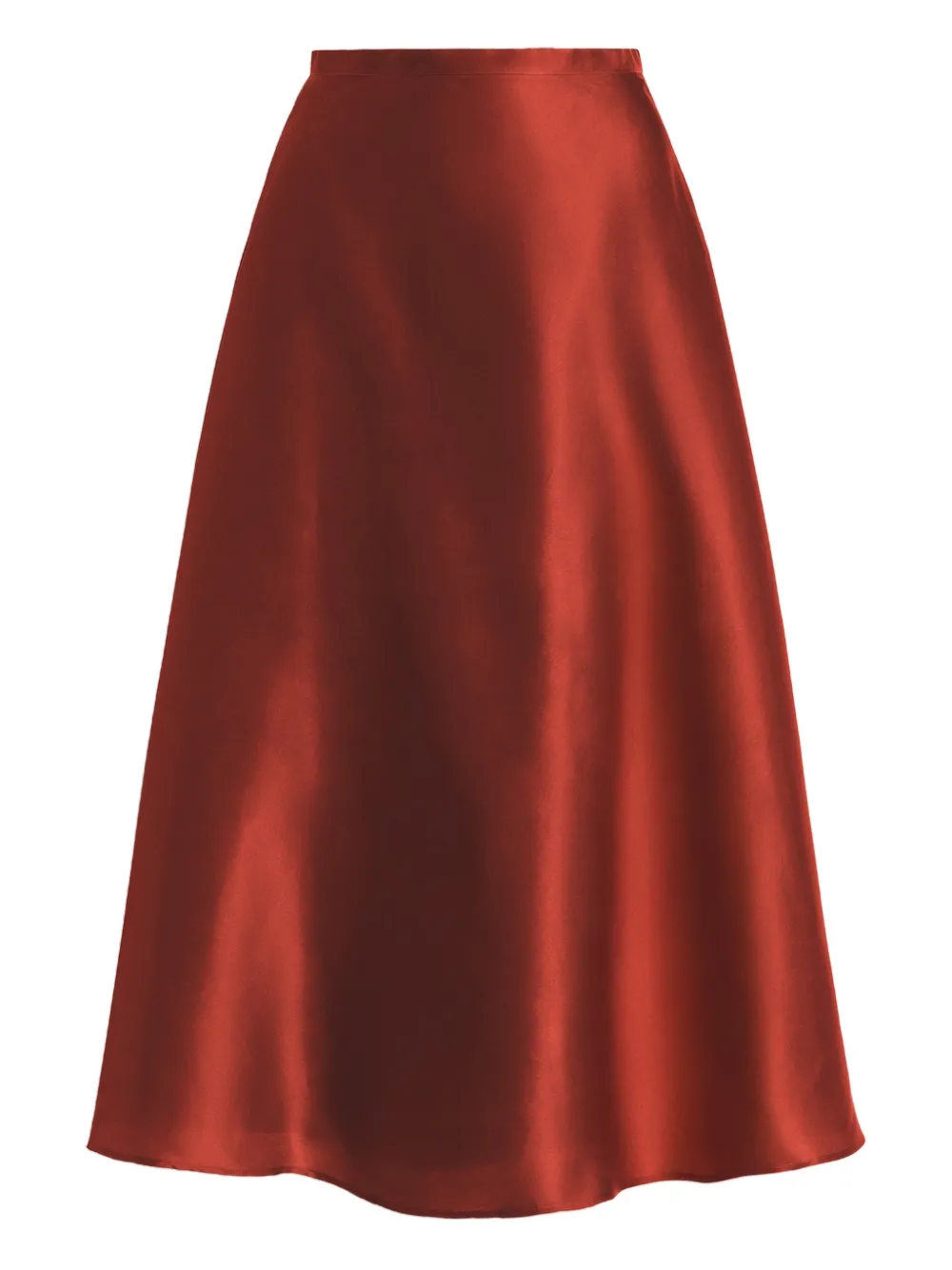 Alberta Ferretti Gonna midi in seta - Rosso