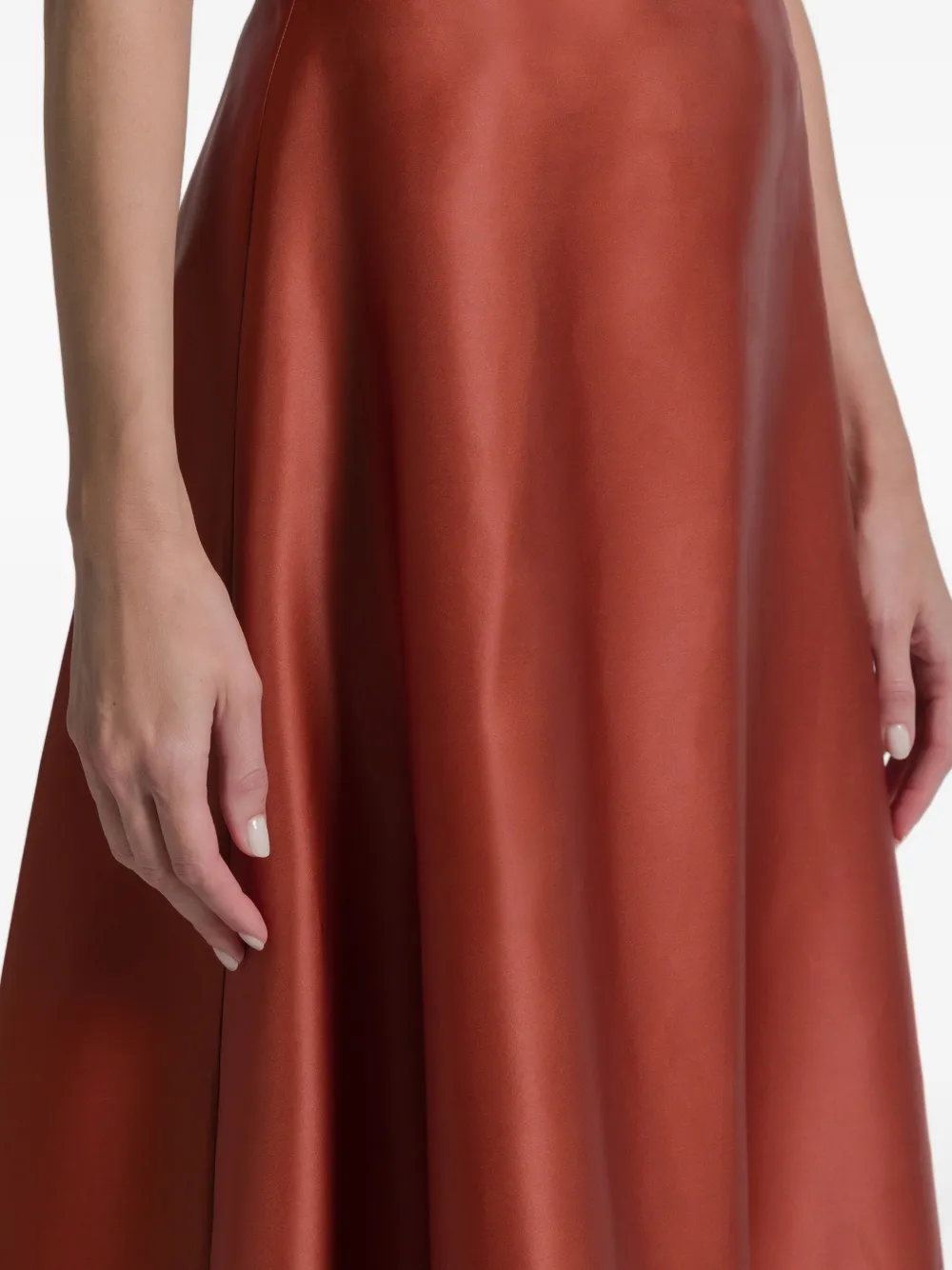 Alberta Ferretti Zijden midi-rok Oranje