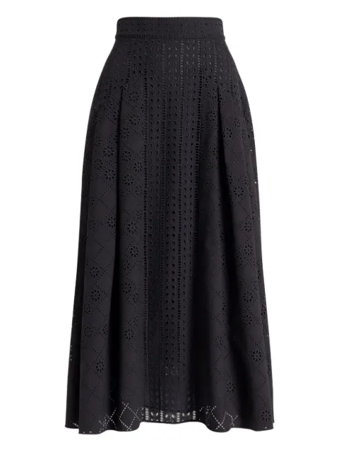 Alberta Ferretti eyelet midi skirt