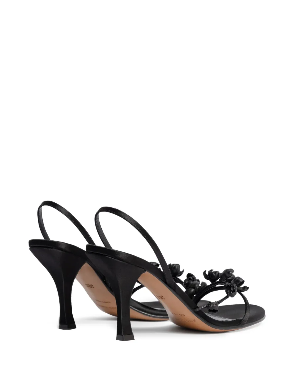 Alberta Ferretti Sandalen met bloemdetail Zwart