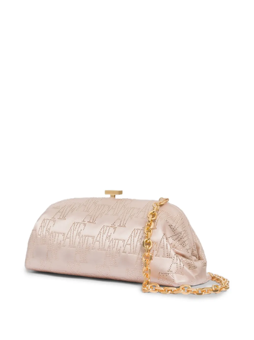 Alberta Ferretti Clutch met kettinghengsel en logo - Roze
