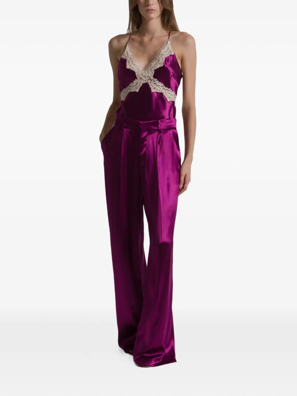 Alberta Ferretti pleated trousers - Paars