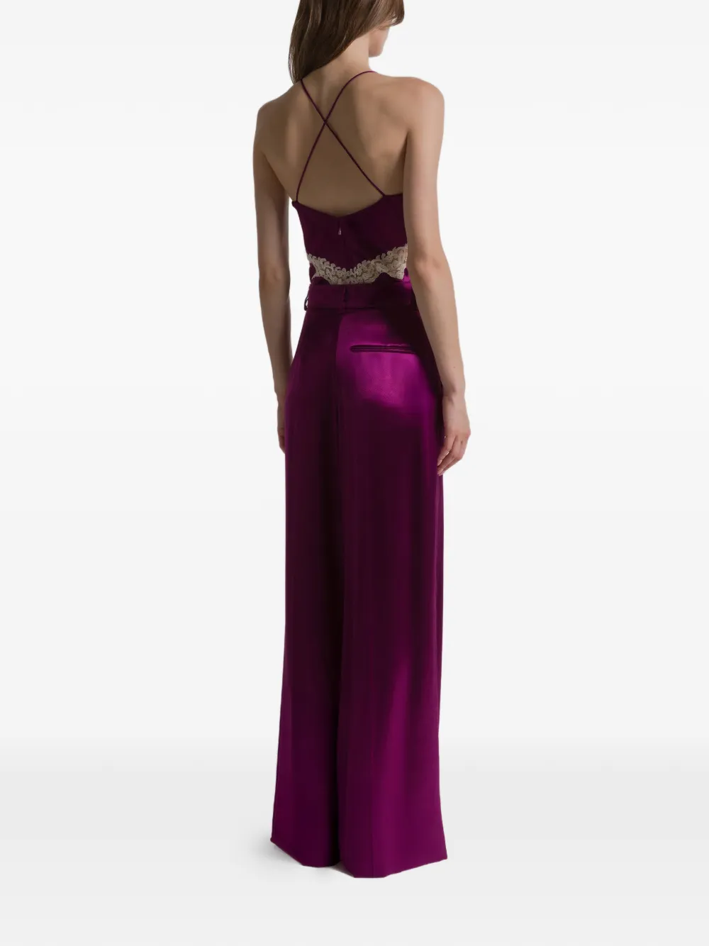 Alberta Ferretti Pleated Trousers In Purple