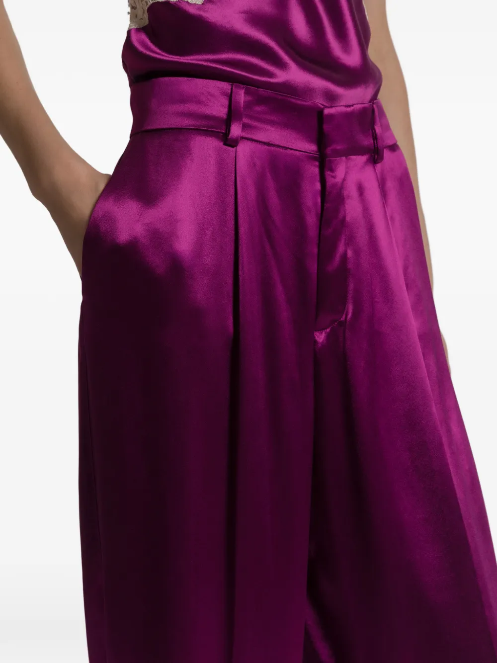 Alberta Ferretti Pleated Trousers In Purple