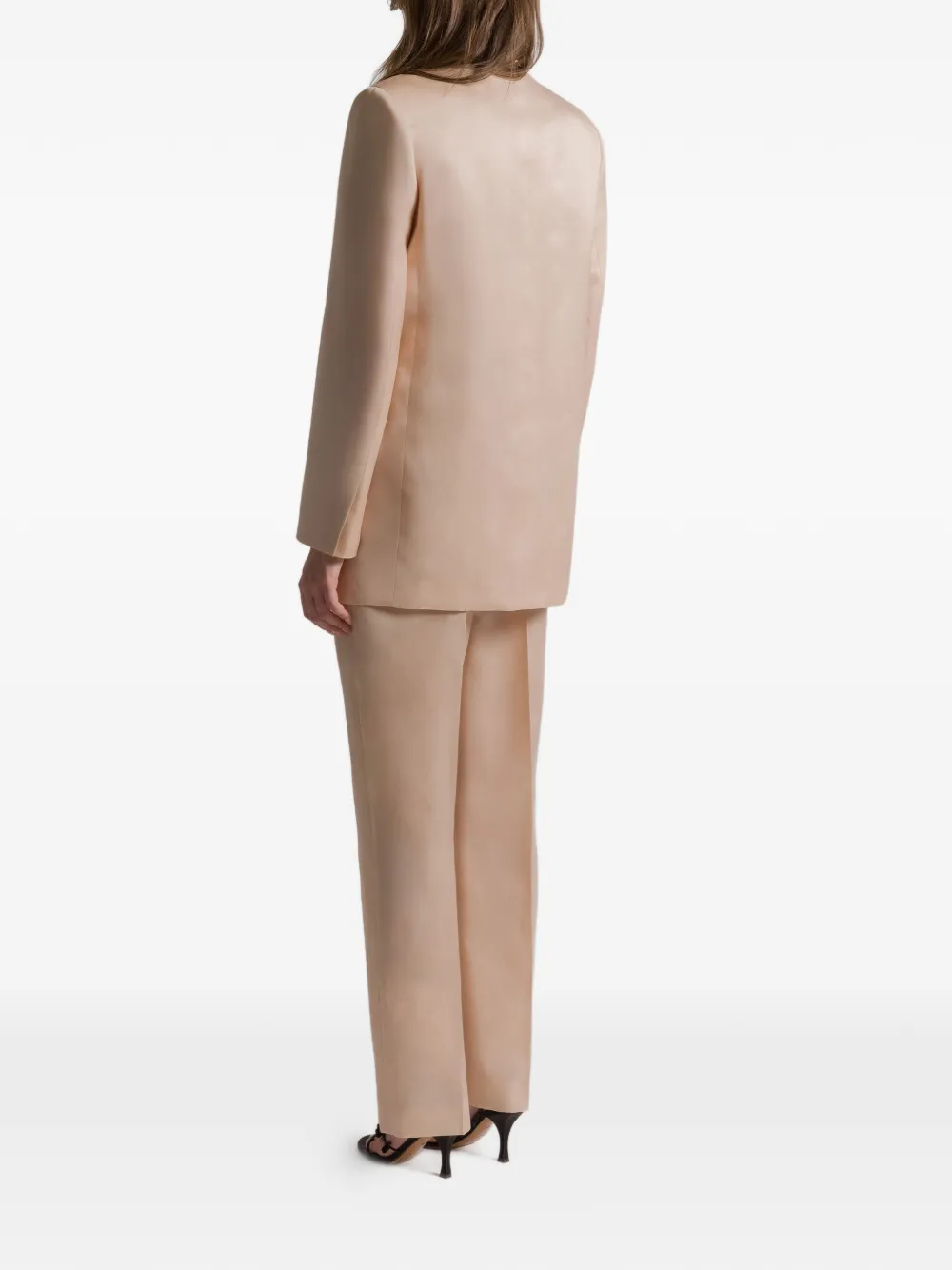  Alberta Ferretti Double-breasted Silk Jacket - Neutrals 