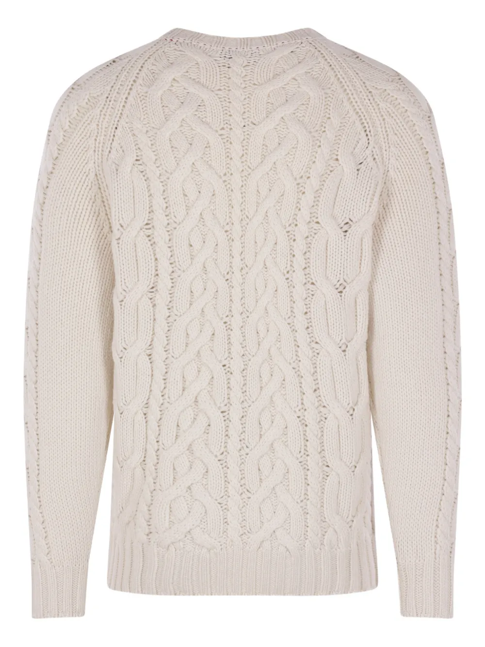 Brunello Cucinelli cable-knit crew-neck sweater - Beige