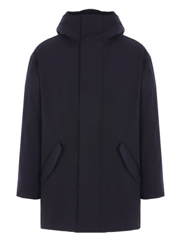 ASPESI Hood Padded Coat in Blue