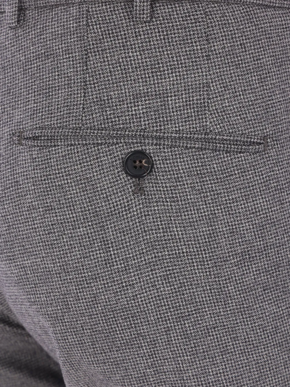 Incotex Wollen broek met kleine ruiten Zwart