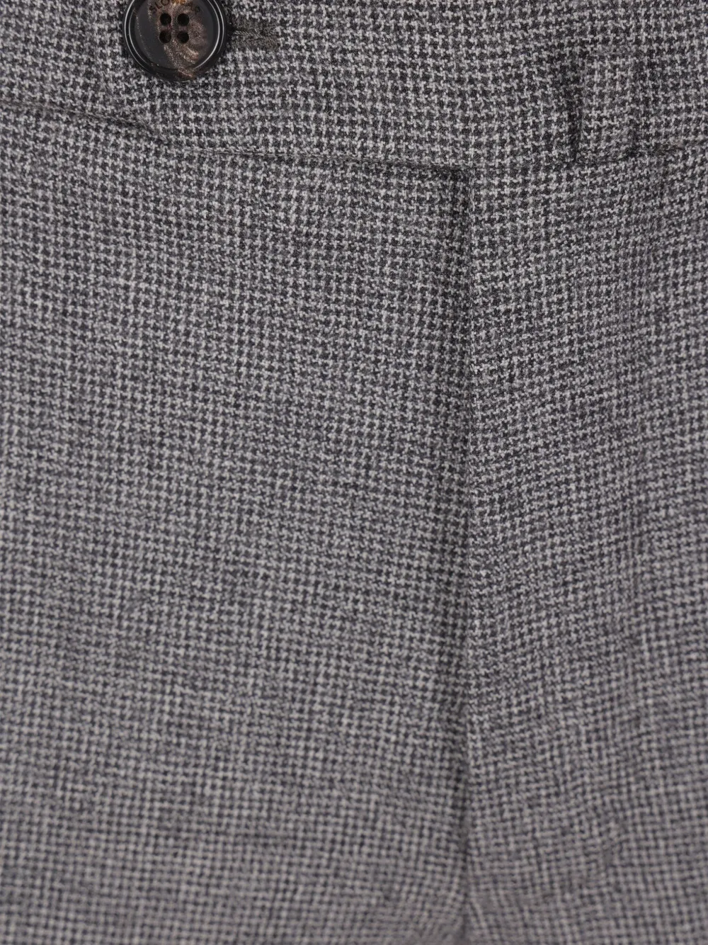 Incotex Wollen broek met kleine ruiten Zwart