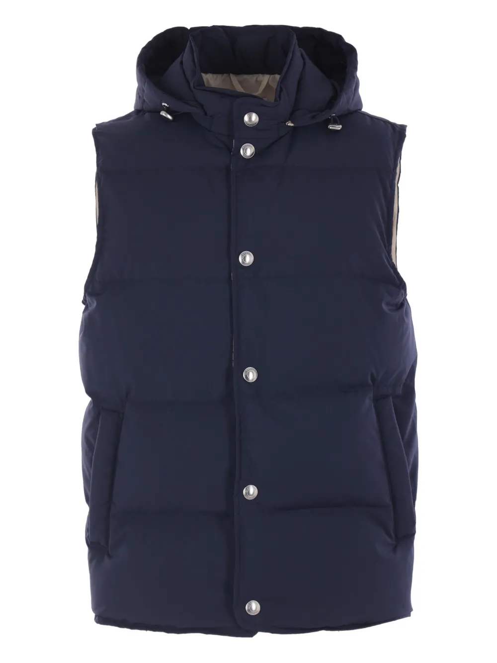 Eleventy hooded buttoned gilet | Blue | Image 1