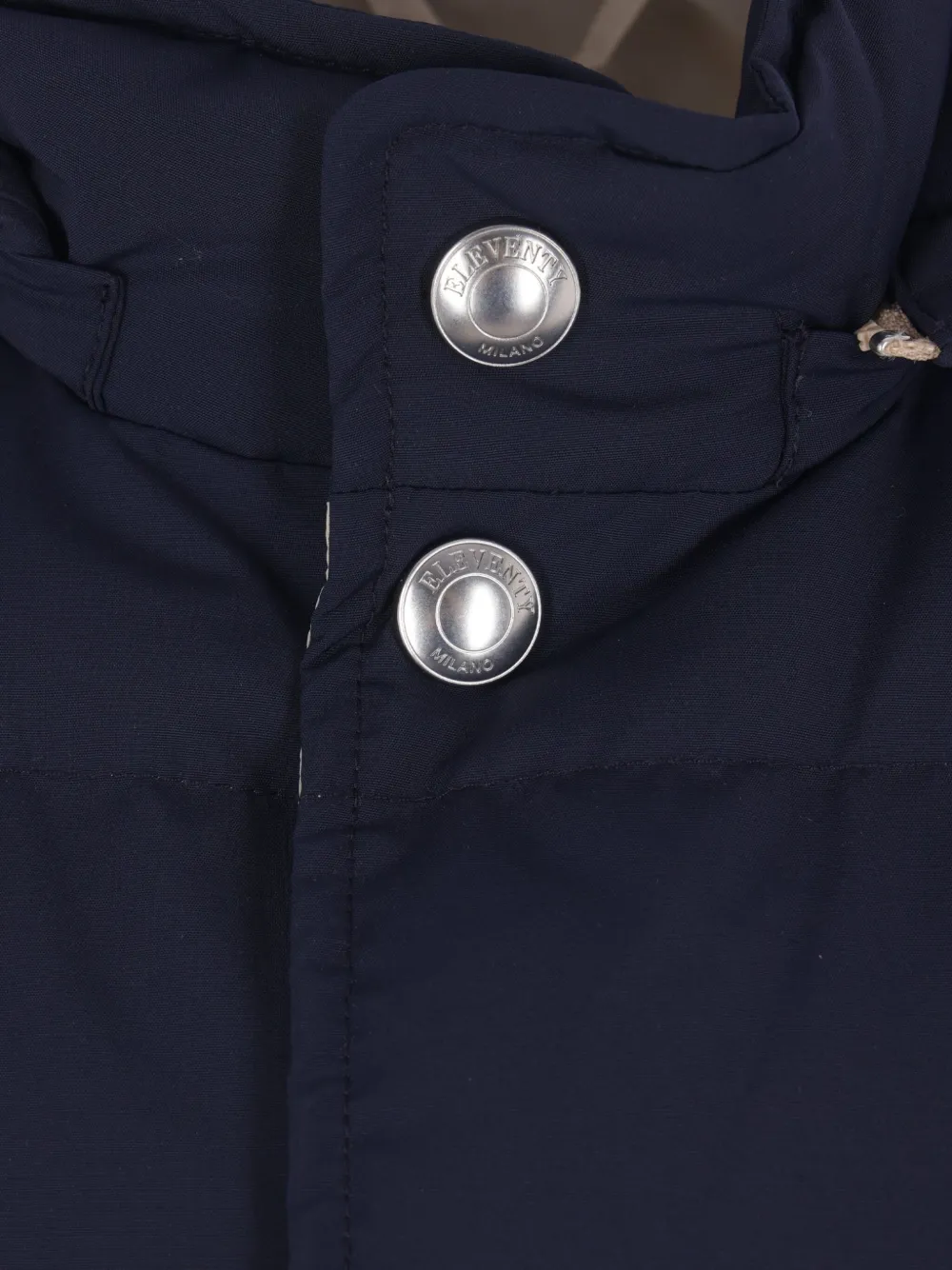 Eleventy Gilet met capuchon en knopen Blauw