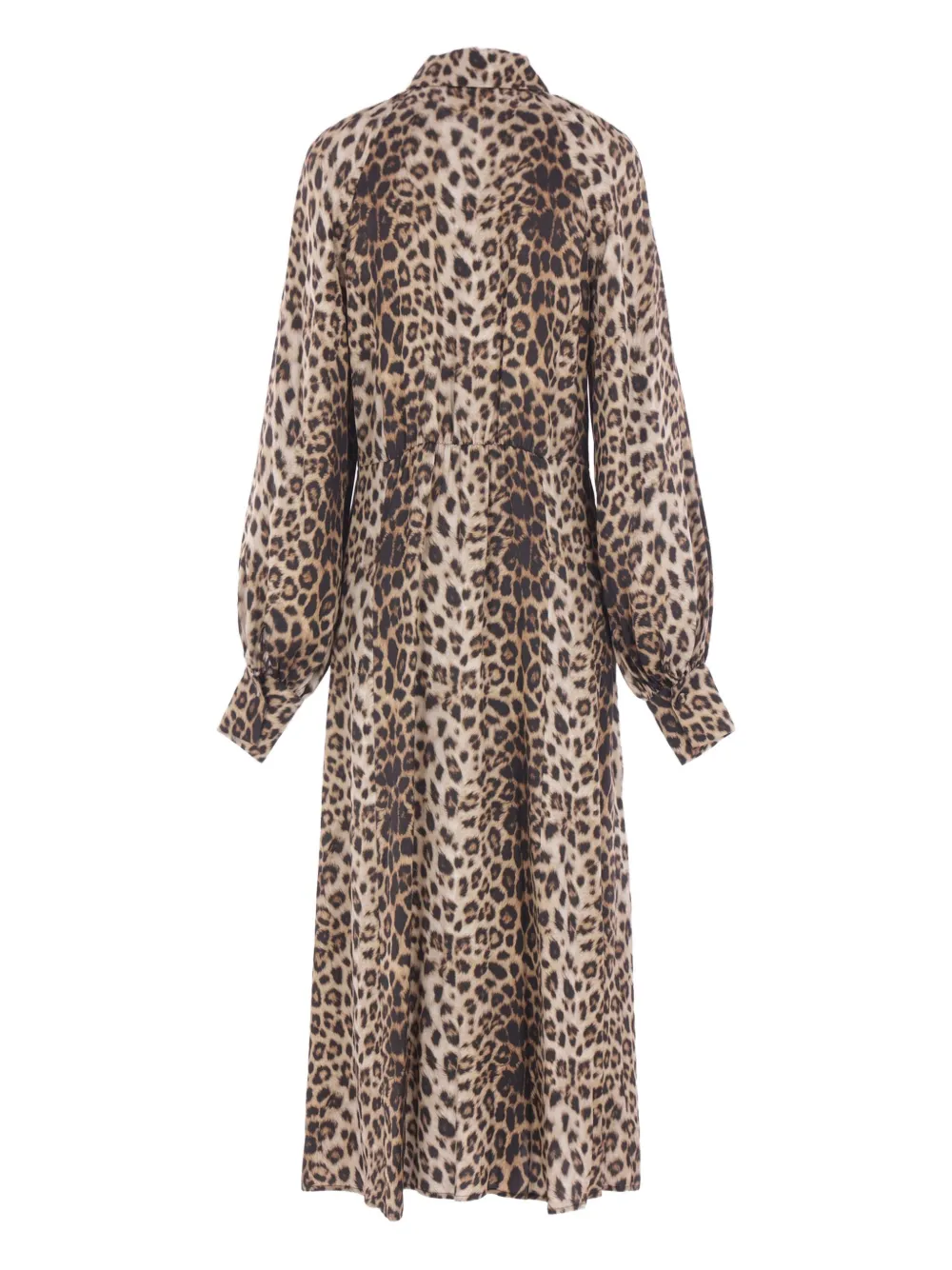 CRIDA Maxi-blousejurk met luipaardprint - Bruin