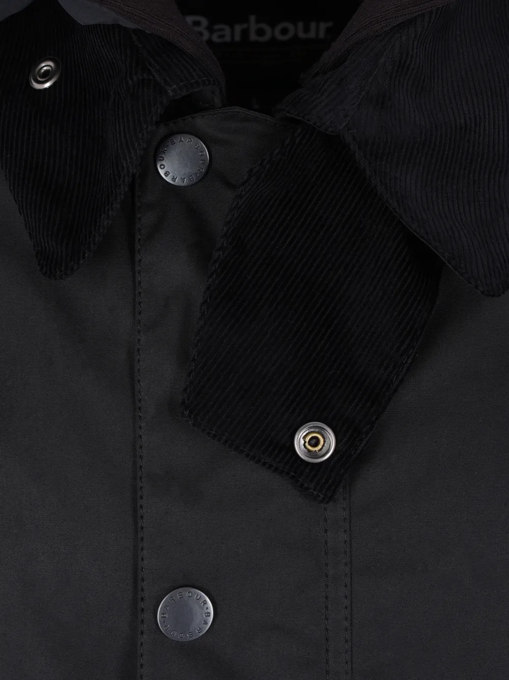 Barbour Modified Solway Waxed Coat In Black