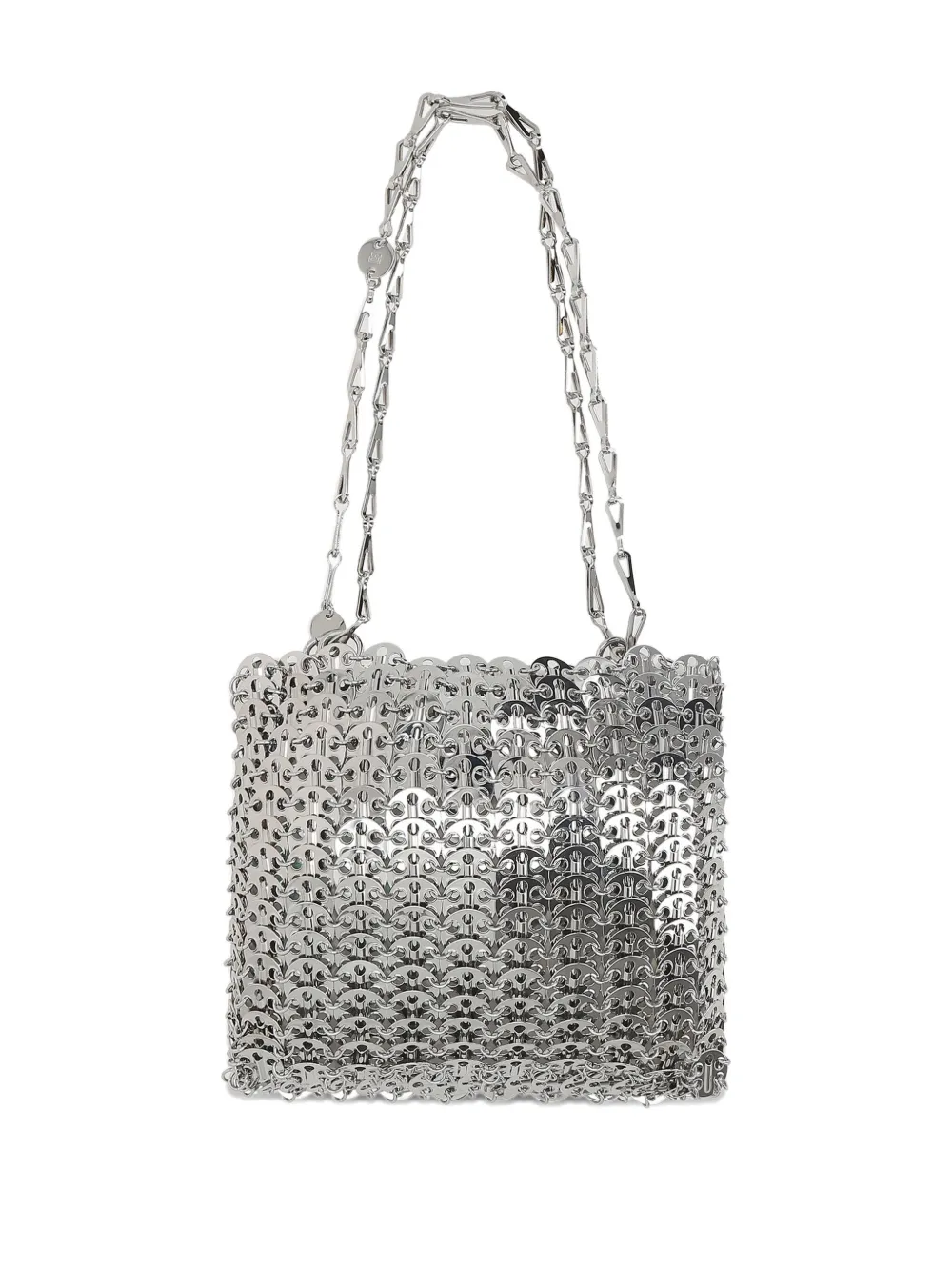 Rabanne Metallic schoudertas met schakelketting - Zilver