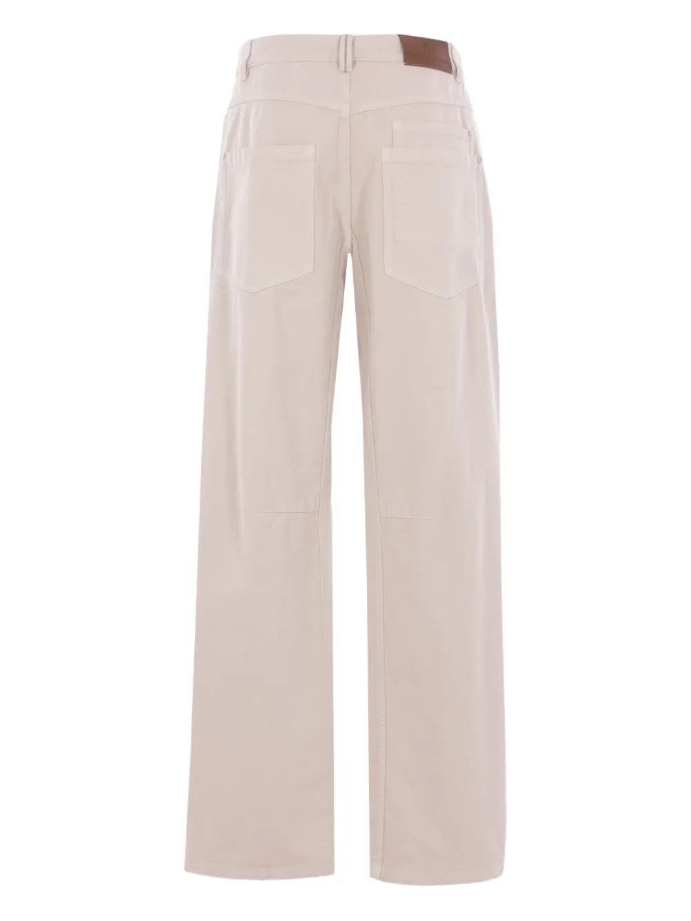 Brunello Cucinelli Broek met rits en logopatch - Beige