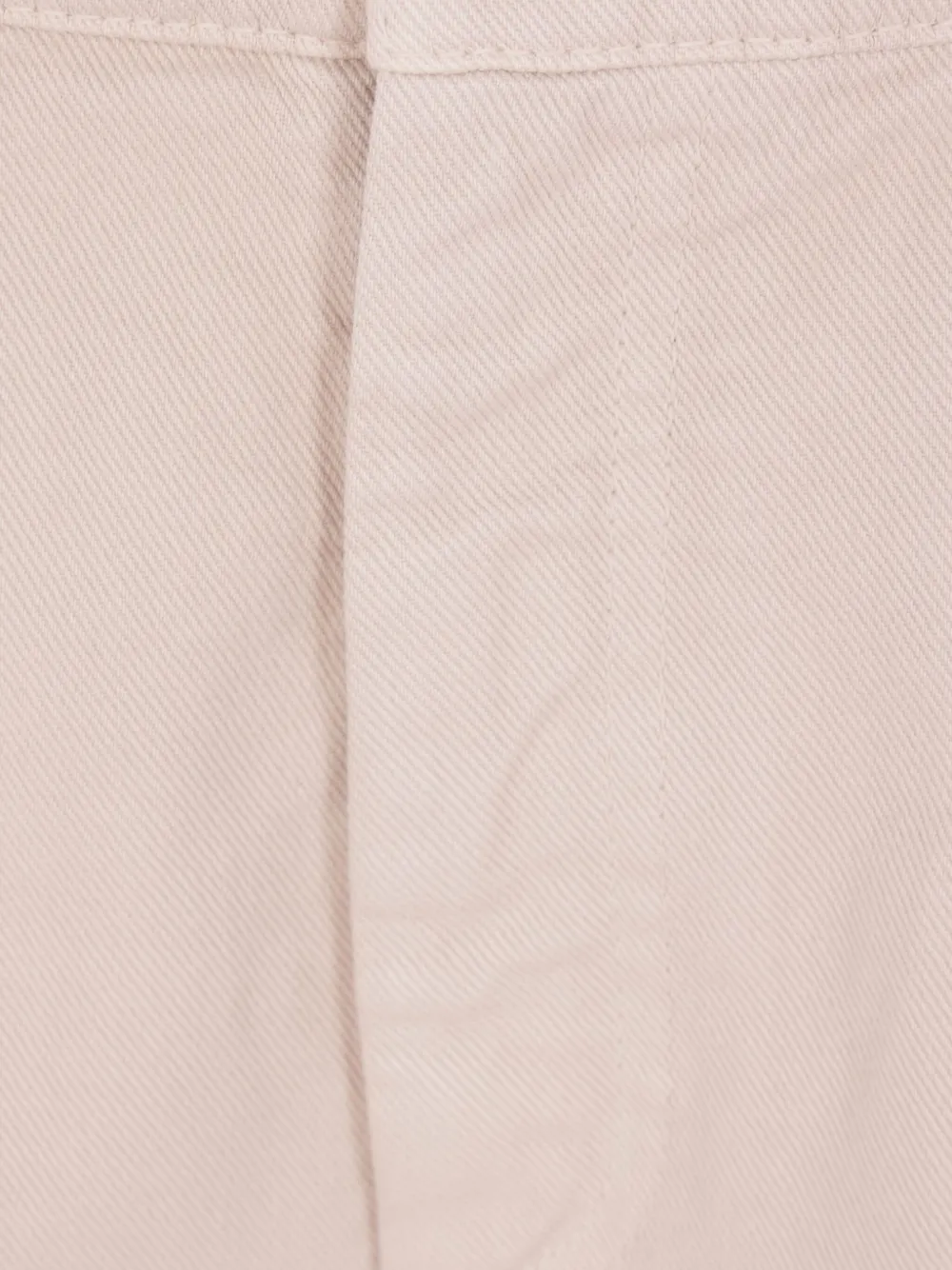 Brunello Cucinelli Button-zip Logo-patch Trousers In Neutral